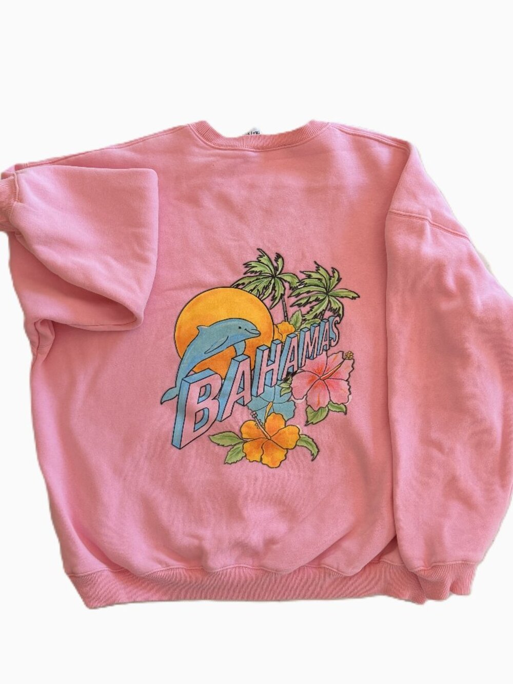 Princess Polly Bahamas Pink Graphic Sweatshirt Oversized Crewneck US 12